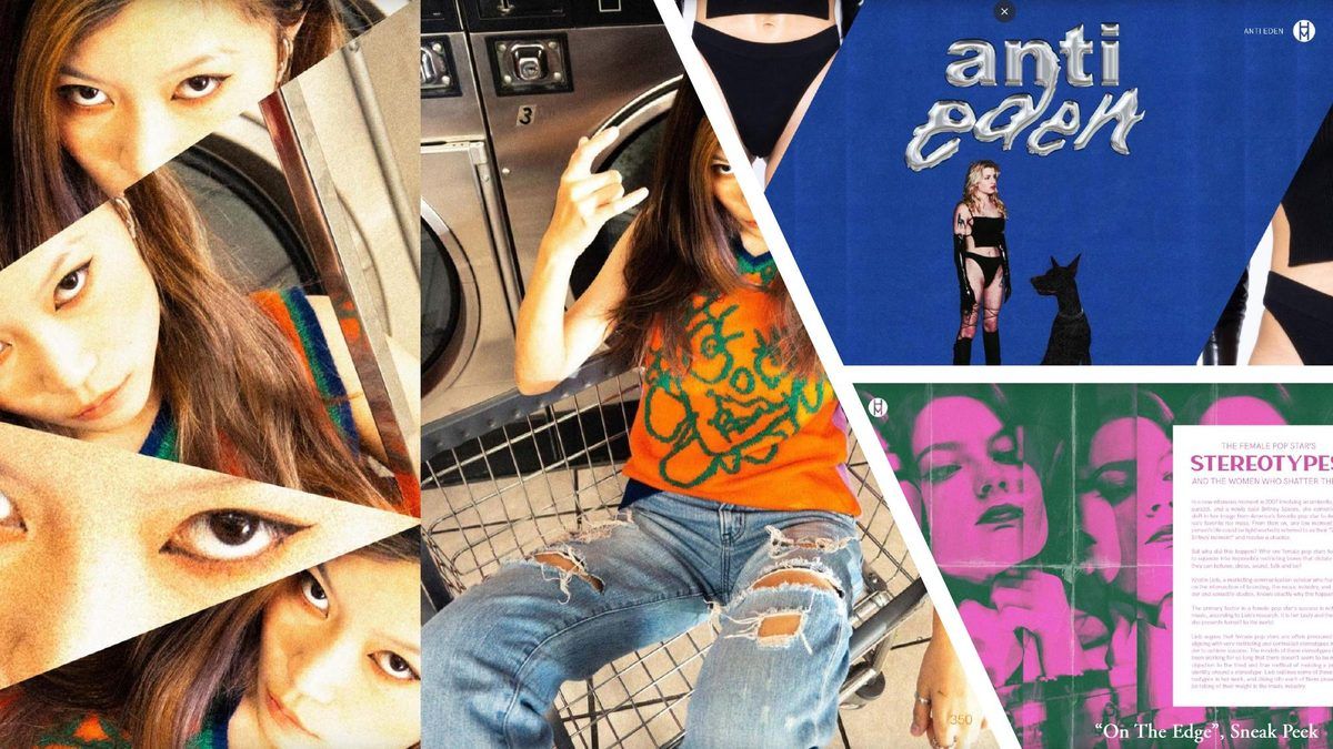 Sneak peek collage of On The Edge magazine spreads