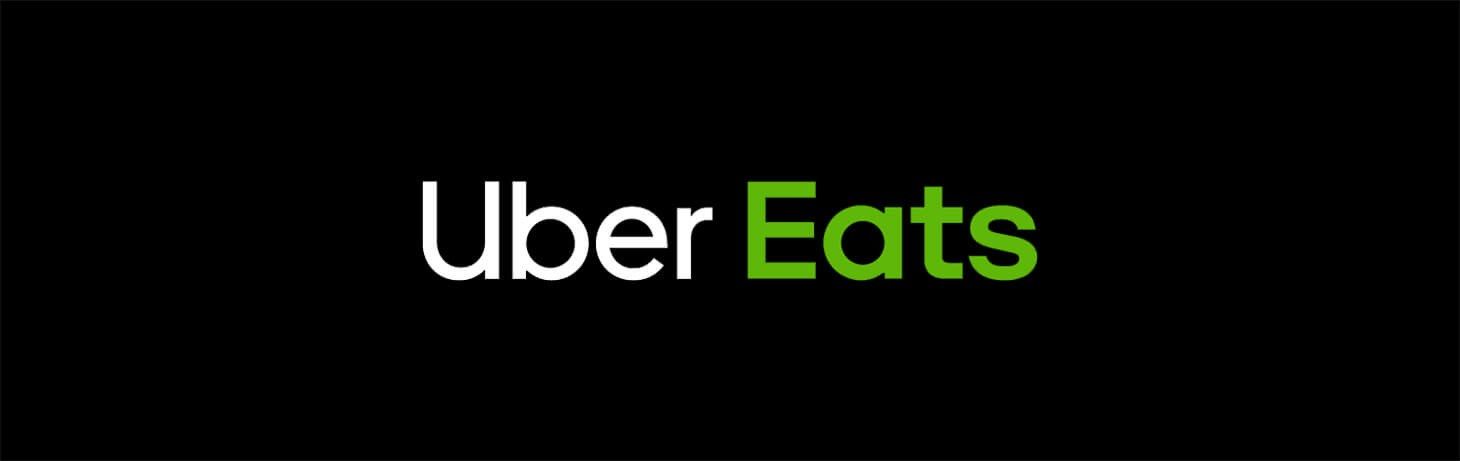 Uber Eats logo on black background